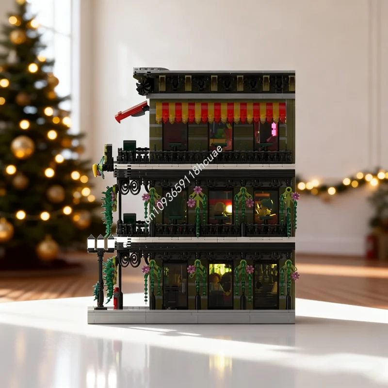 

4483pcs MOC New Orleans Cocktail Bar Modulared Model Building blocks toys Architecture Christmas gift DIY creative idea Birthday