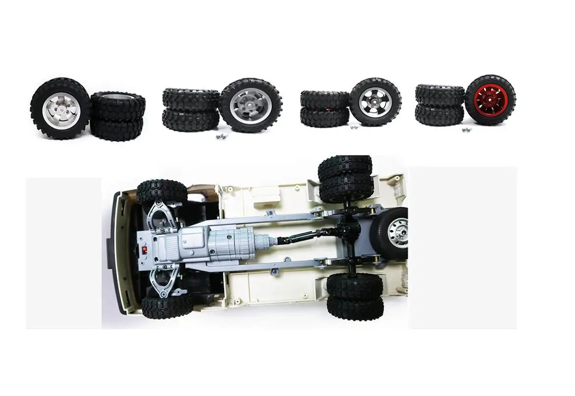 WPL D 12 D12 model remote control car modification upgrade 55MM metal tire direct installation heavier