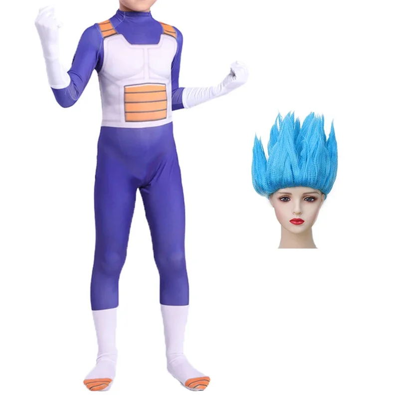ZA01 Disfraces de Halloween para niños de 4 a 12 años Goku Gohan Torankusu Trunks Vegeta Boy Traje de cosplay Comic Con Anime ConvZa0 @