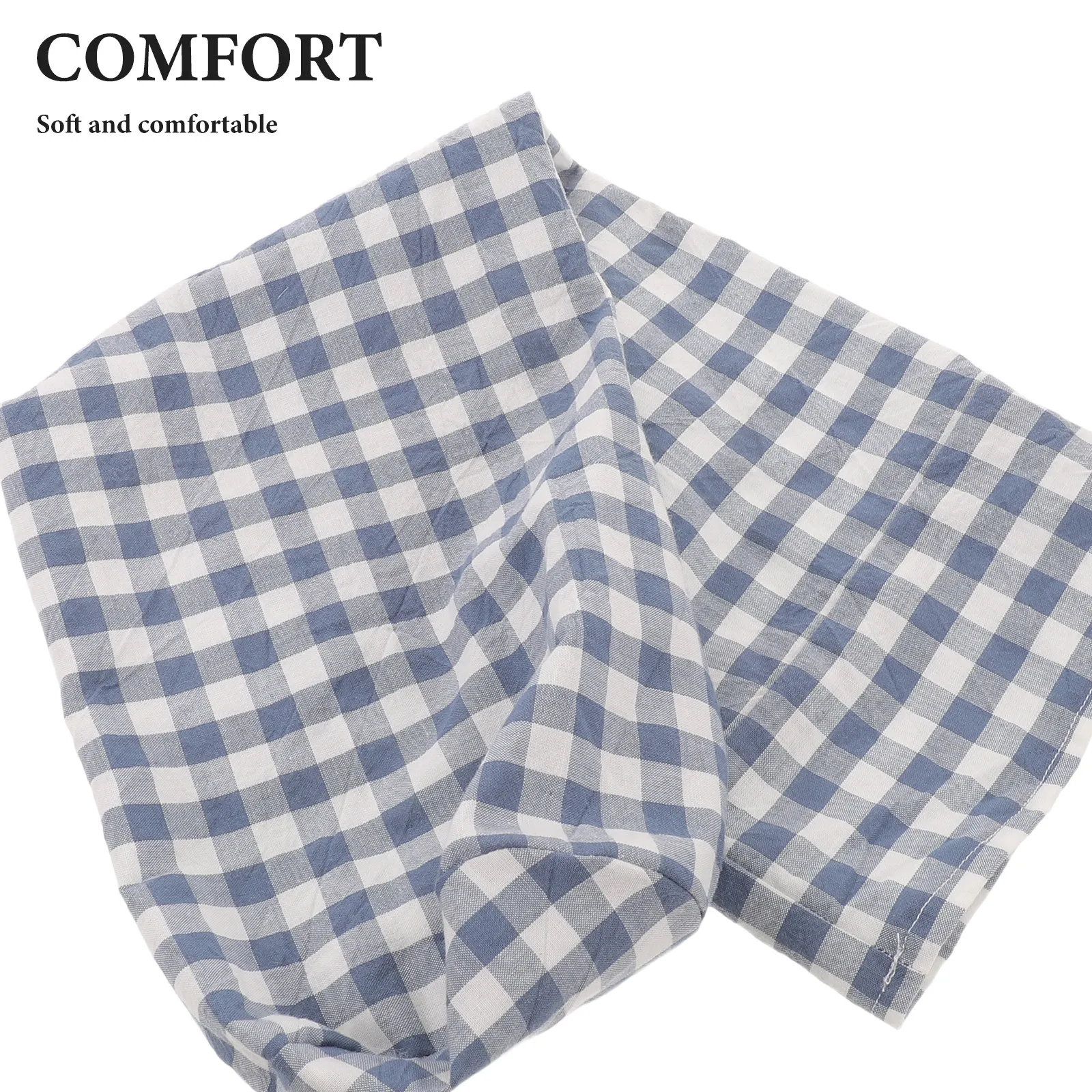 Round Cotton Pillowcase Soft Neck Roll Pillow Cover 15.8x4in Cylinder Pillow Decorative Cover Breathable for Living Room Bedroom