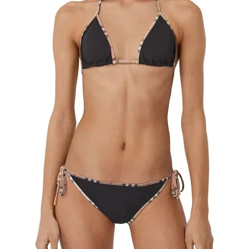 Bikini design de marque de luxe pour femme, maillots de bain 2 pièces, vêtements de plage, 2024