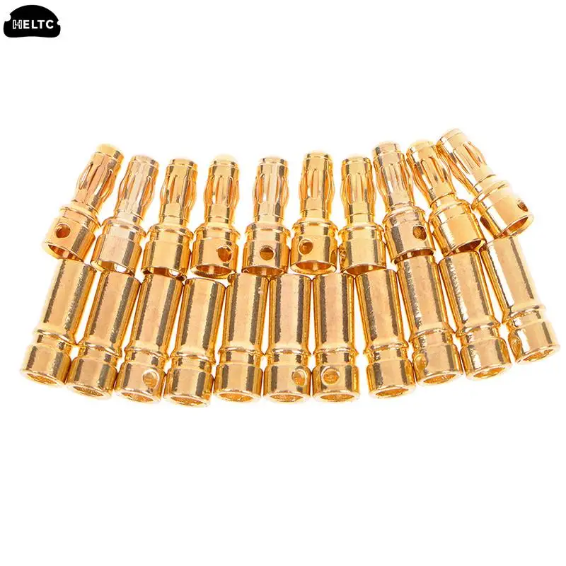 10pairs 3.5mm Gold-plated Bullet Banana Plug Connector For RC Motor Battery Male+Female Connector