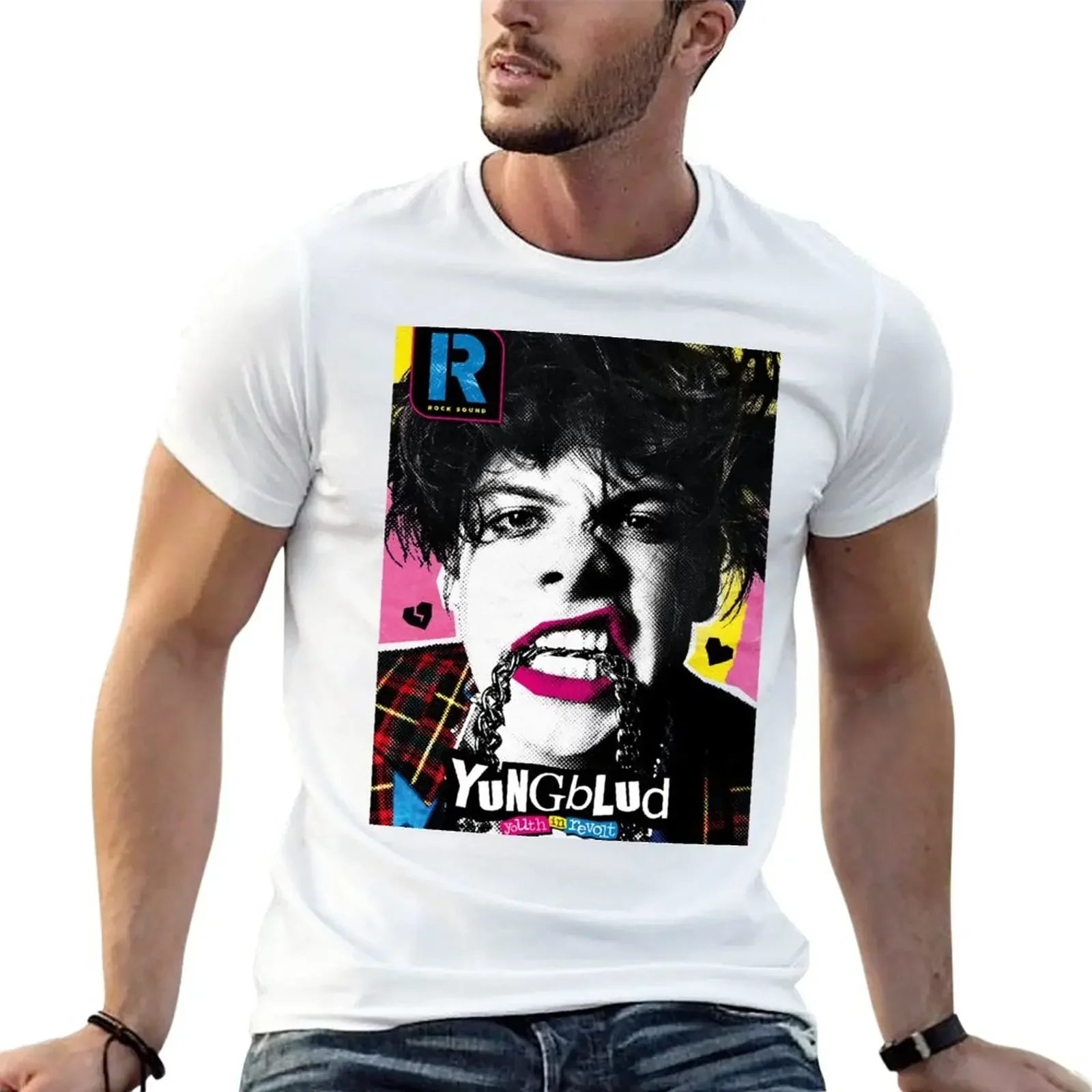 Yungbluds Vintage T-Shirt Aesthetic clothing cute tops blacks fitted t shirts for men