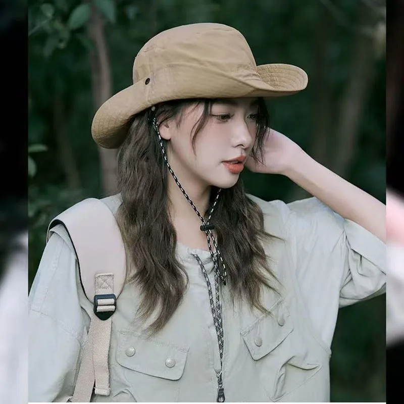 

Unisex Spring Summer Bucket Hats for Women Men Fisherman Cap Outdoor Riding Hiking Sunhat UV Protection Waterproof Panama Caps