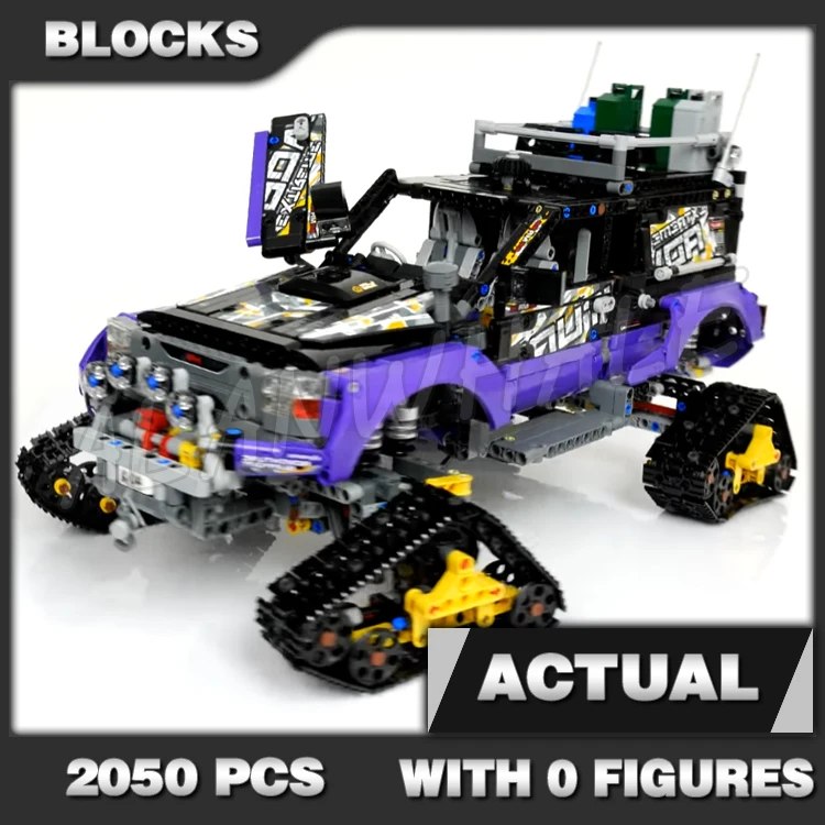 2050pcs 2in1 Technical Extreme Adventure High-grip Tracks Mobile Base Vehicle 20057 Building Block Set Compatible with Model