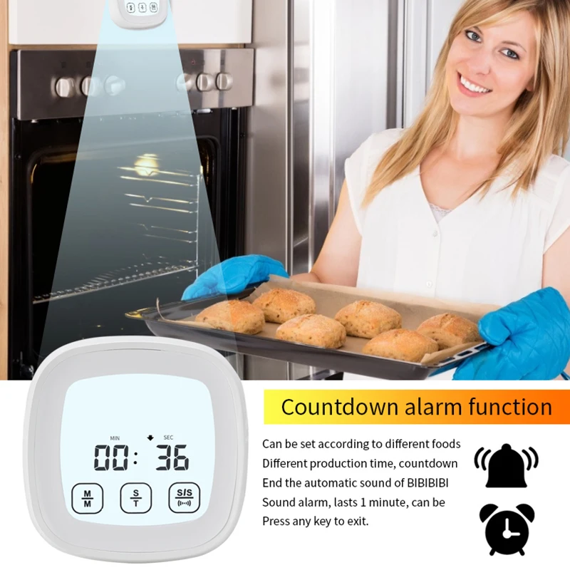 Thermomètre numérique personnalisé pour la cuisson des aliments, sonde pour barbecue, minuterie électronique, écran tactile, industriel, vente chaude