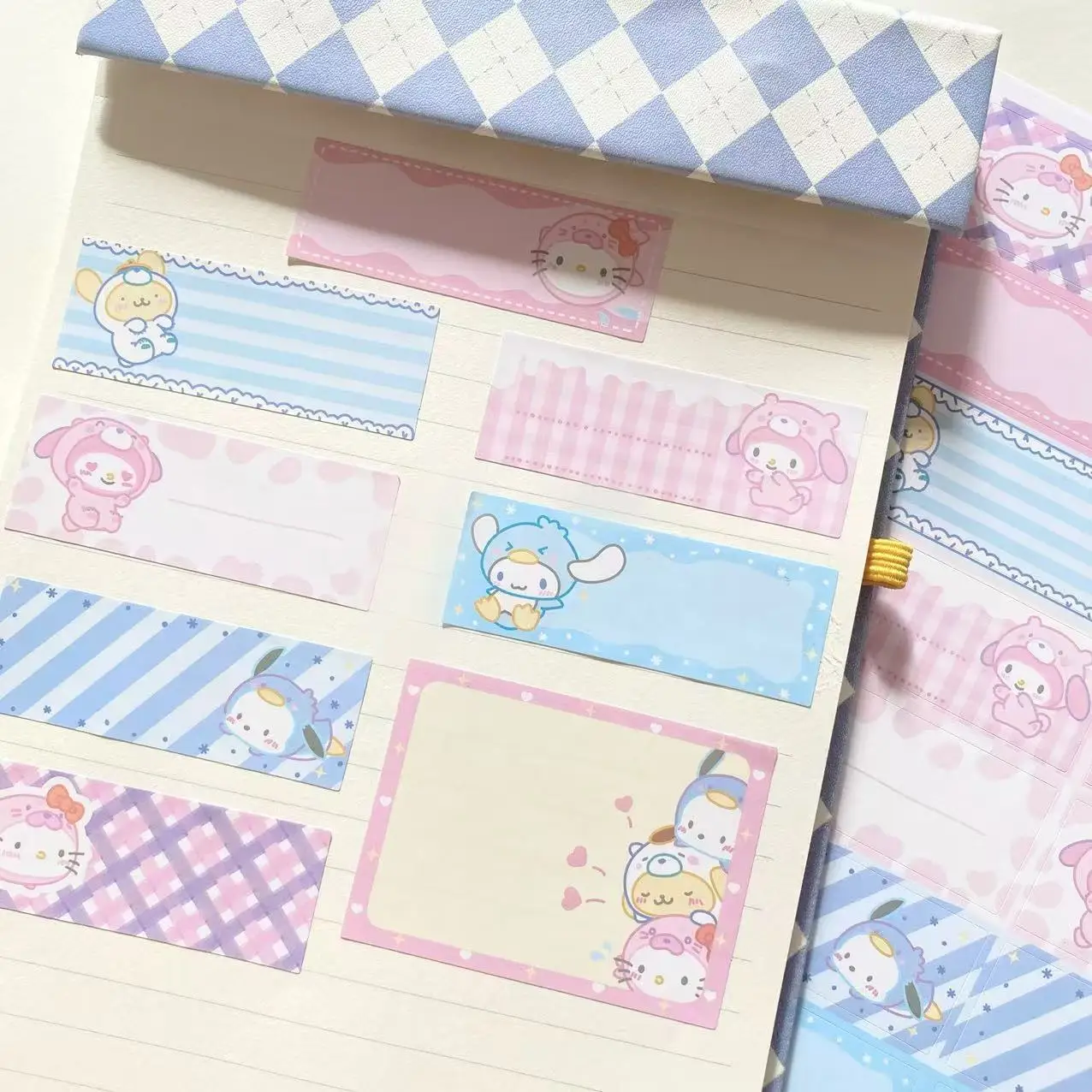 Sanrio Sticker Label Sticker Cartoon Cute Creative Hand Account Decoration Memo Self-adhesive Student Name Stationery Decoration