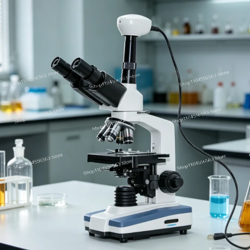 Precision Trinocular Stereo Microscope - 40x-2500x Magnification, 0.002mm Accuracy