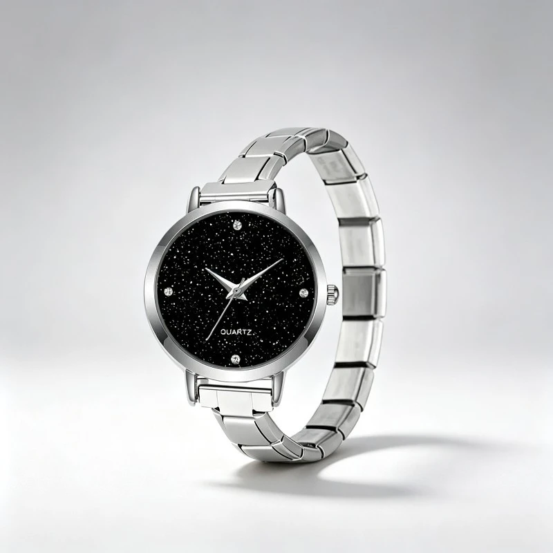 Trendy Ins Style Minimalist Starry Sky Modular Quartz Watch Stainless Steel Band Unisex All-match Student Fashion Wrist watch