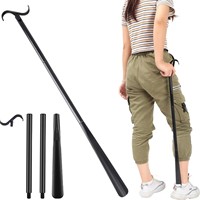 New Shoe Spatula Stainless Steel Long Metal Lifter Shoehorn Luxury Shoe Horn Foldable Shoehorn Portable
