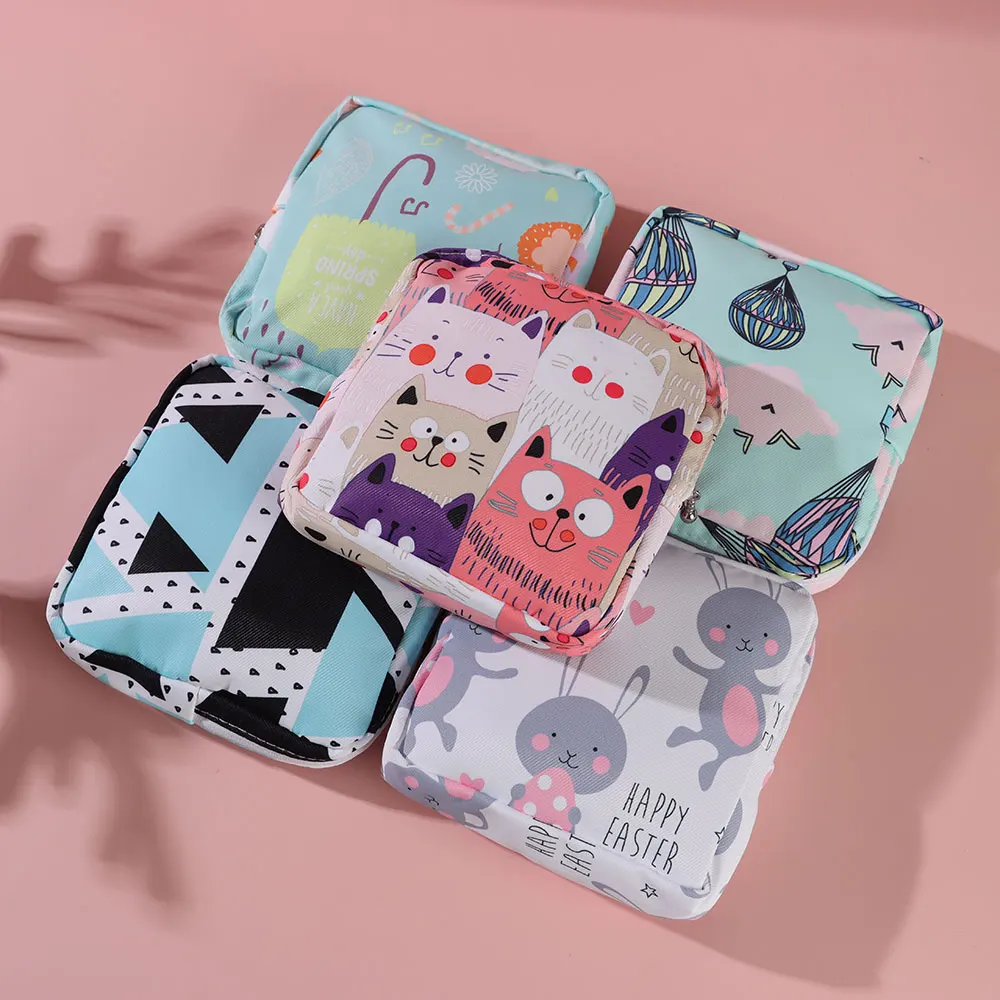Damen binde Aufbewahrung tasche Frauen Mädchen Damen binden Taschen Kreditkarten halter Geldbörse Kosmetik Kopfhörer Fall Damen binden