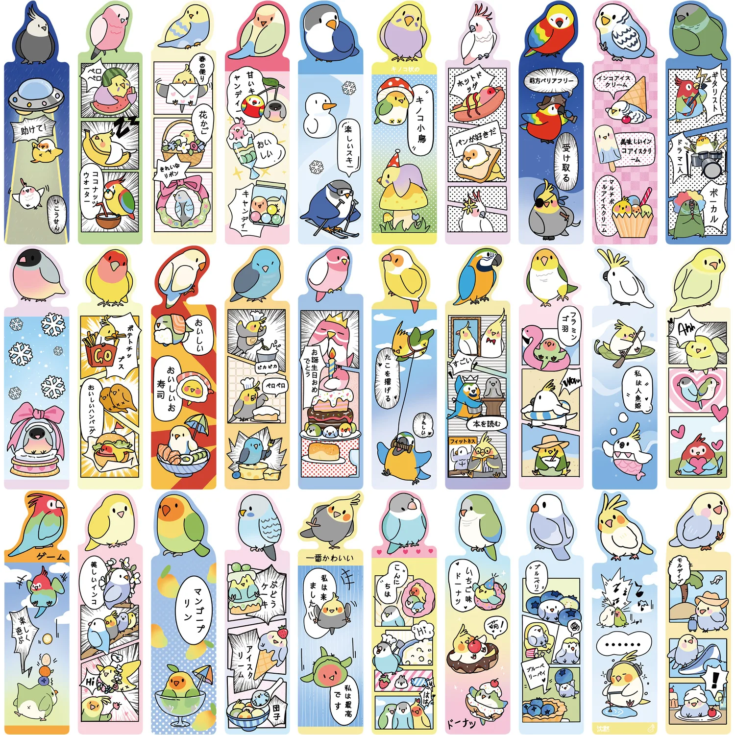 Aliexpress 30PCS/Set Cute Bird Comic Bookmarks, Premium Japanese Anime Cartoon Bookmarks for Students Stationery Gift Scrapbooking Decor - Aliexpress Deal