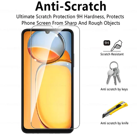 2 шт. HD чехол из закаленного стекла для Xiaomi Redmi 13C Защитные пленки для экрана Redmi 14 C 13C 13 C 14C Redmi13C Защитная пленка для телефона