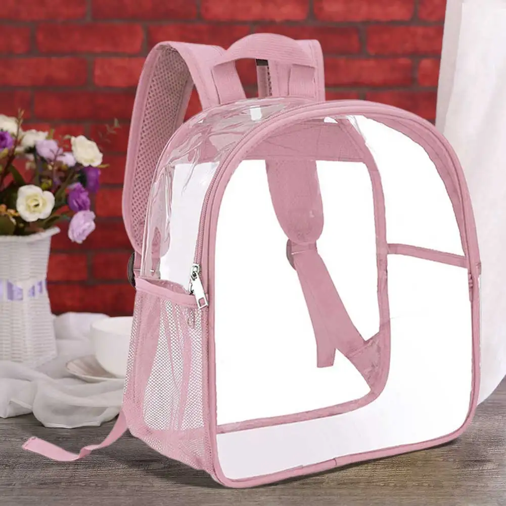 Students School Bag Stadium Approved Transparent PVC Women Travel Backpack Multi-function Fashion Casual Storage Backpack