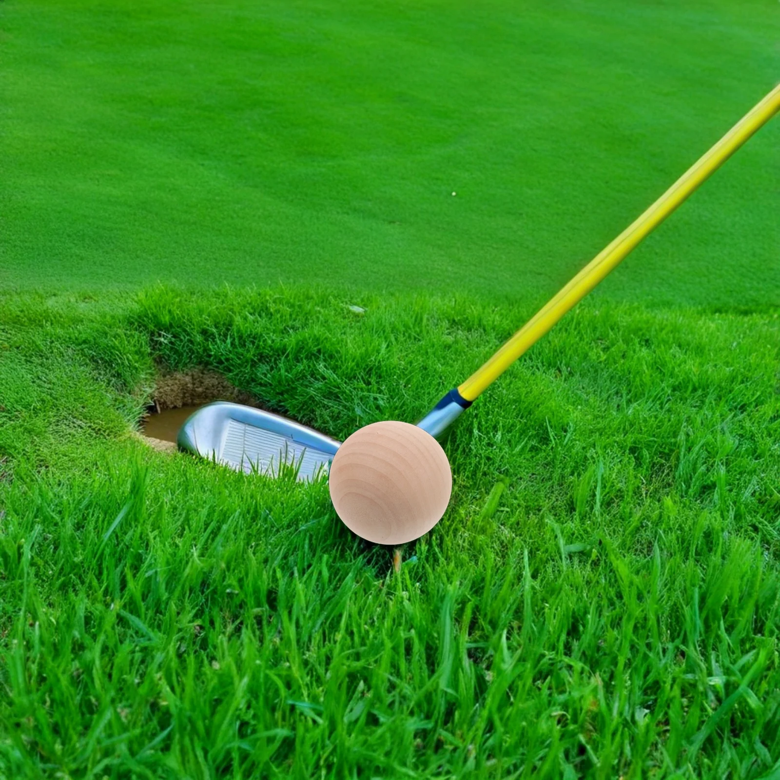 6 قطعة 5.5 سنتيمتر كرات كروكيه من الخشب الصلب لم تنته الطبيعية في الهواء الطلق لعبة الحديقة استبدال للعب الكبار #3