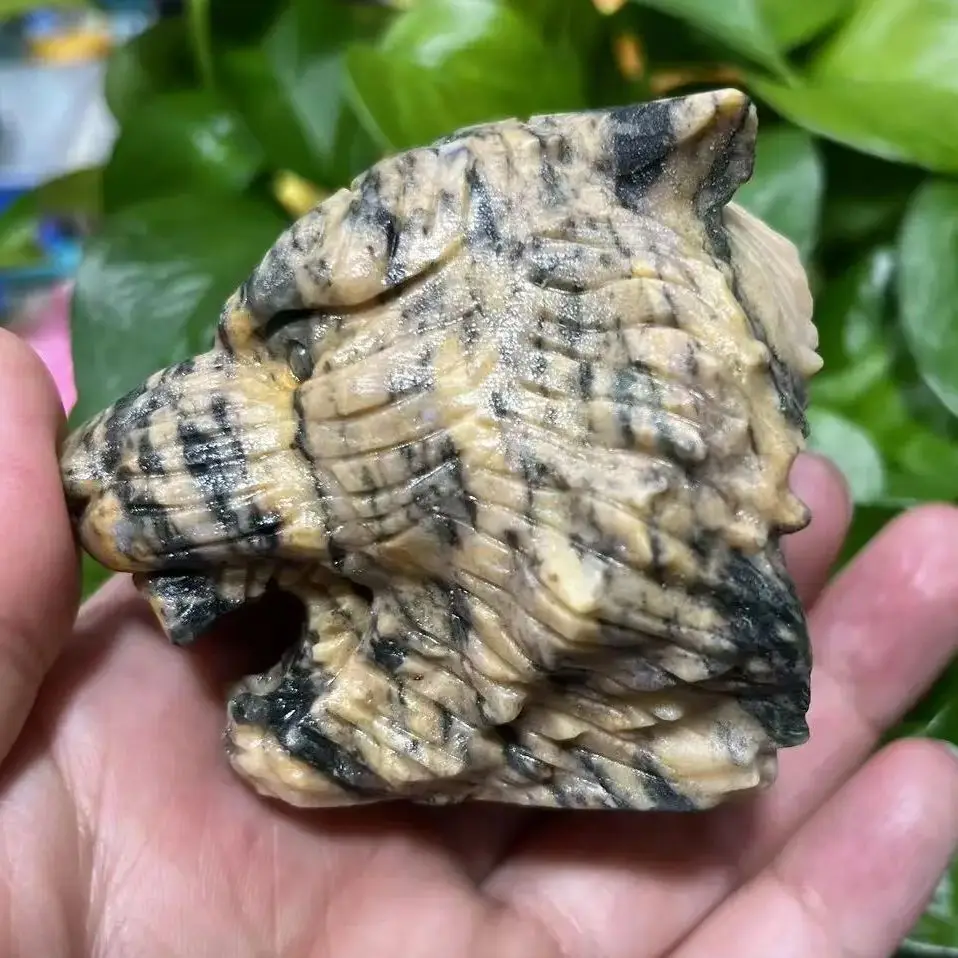 حجر اليشم جلد النمر الطبيعي ، رأس النمر ، نحت الكريستال ، تمثال حيوان ، طاقة الشفاء ، حرف أحجار كريمة ريكي ، هدية عيد الميلاد #5