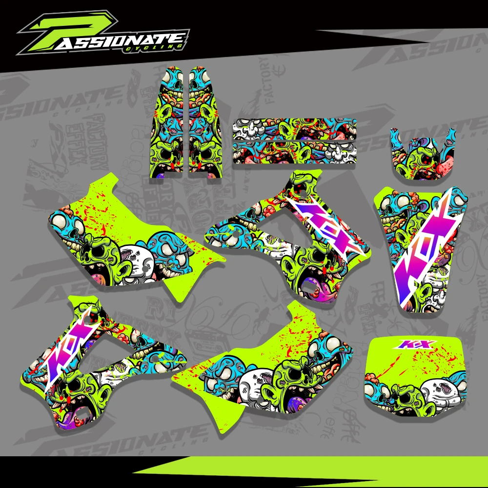 

Graphics Background Decal Stickers For KAWASAKI KX125 KX250 KX 125 250 1994 1995 1996 1997 1998 Motorcycle Protect Sticker Kit