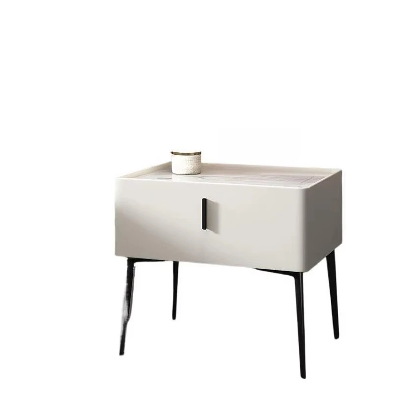 

Bedroom Bedside Table Hotel Luxury Modern Grey Minimalist Small Bedside Table with Drawers
