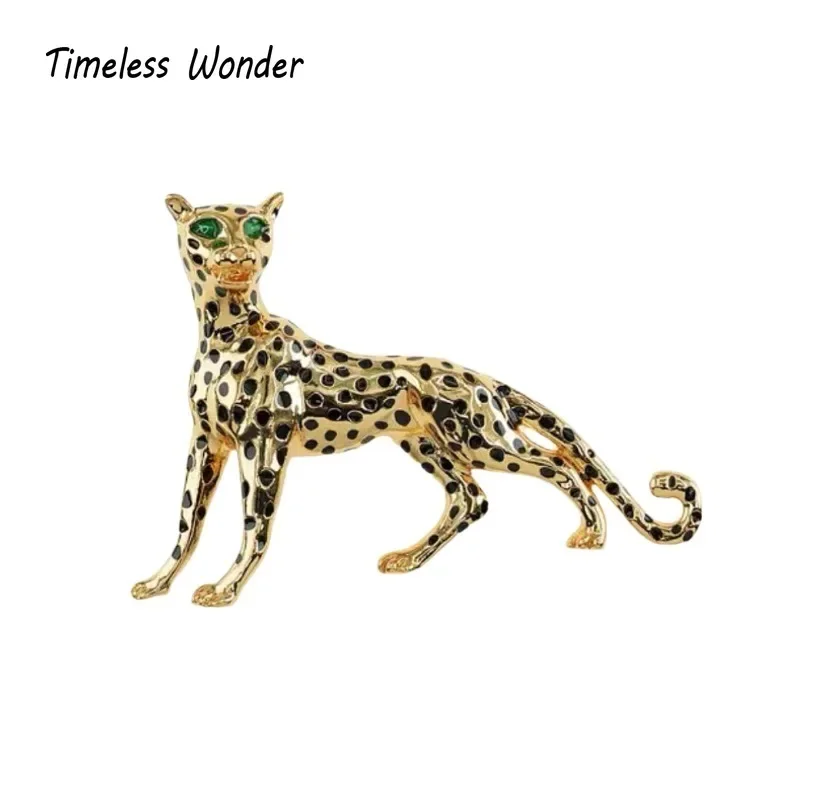 

Timeless Wonder Fancy Zircon Leopard Brooch Pins for Women Designer Jewelry Runway Top Trendy Rare Classy Gift Mix 7523