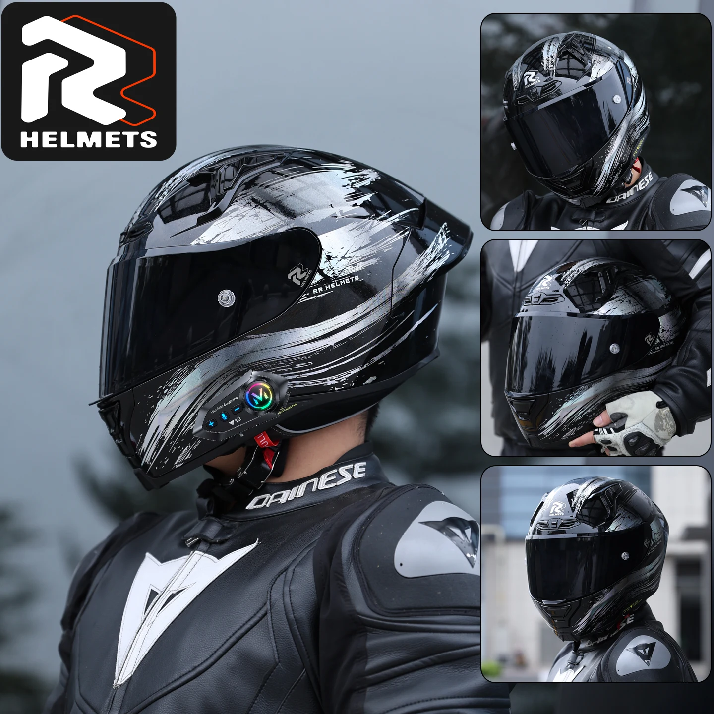 

RR Motorcycle Helmet Full Face Racing Off-road Motorbike Helmets Capacetes Men Women Cascos Para Moto DOT Approved Four Seasons