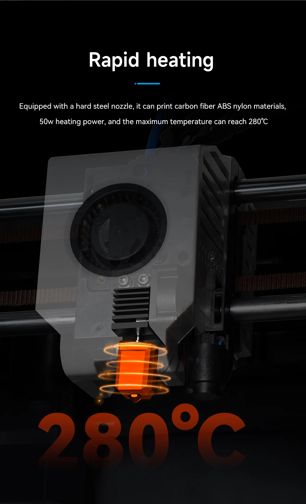 Upgrade-Hotend für Qidi X plus 3 / X max 3 / x smart 3 / Q1 Pro 3D-Druckerzubehör Hotend – Detail 2