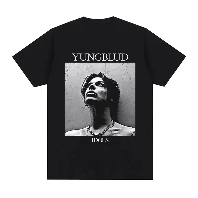 

Yungblud Idios Black Square Photo Graphic Print T Shirt Women Clothing Short Sleeve T-shirts Casual Oversized T-shirt Tops