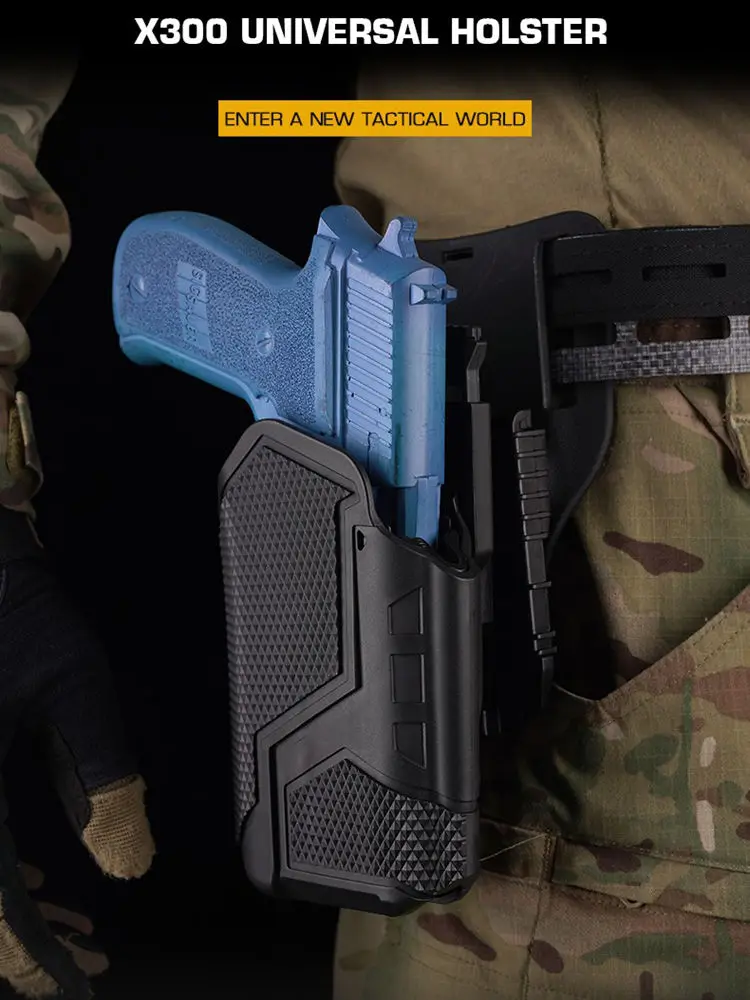 

Hunting Tactical Universal Holster S&W/FNS/CZ/WALTHER Holster With QLS Quick Release Platform Mounted Surefire X300U Flashlight