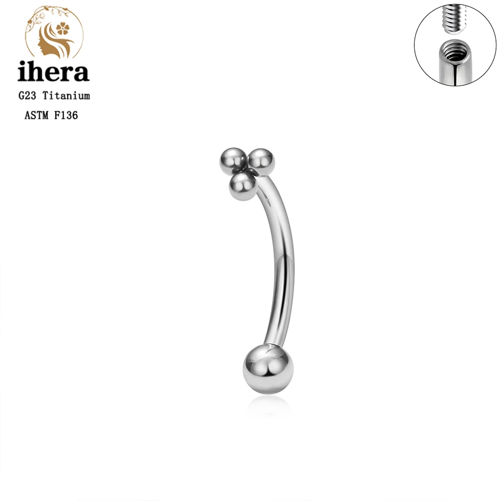 ASTM F136 Titanium 16G CZ North Star Flower Rook Earring Gebogen Barbell Labret Stud Wenkbrauw Kraakbeen Tragus Piercing Sieraden
