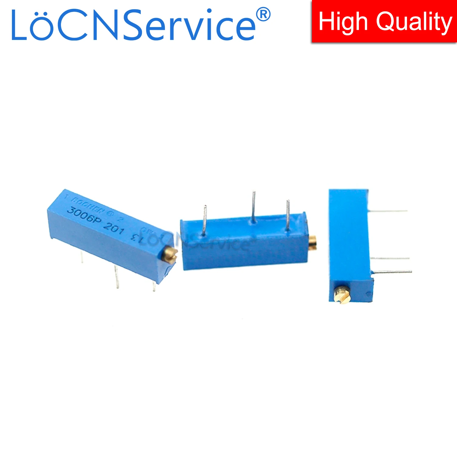 LoCNService 50 шт. 3006P 100K 200K 500K потенциометр обрезки, сделано в Китае, высокое качество 3006P-1-104 3006P-1-204 3006P-1-504