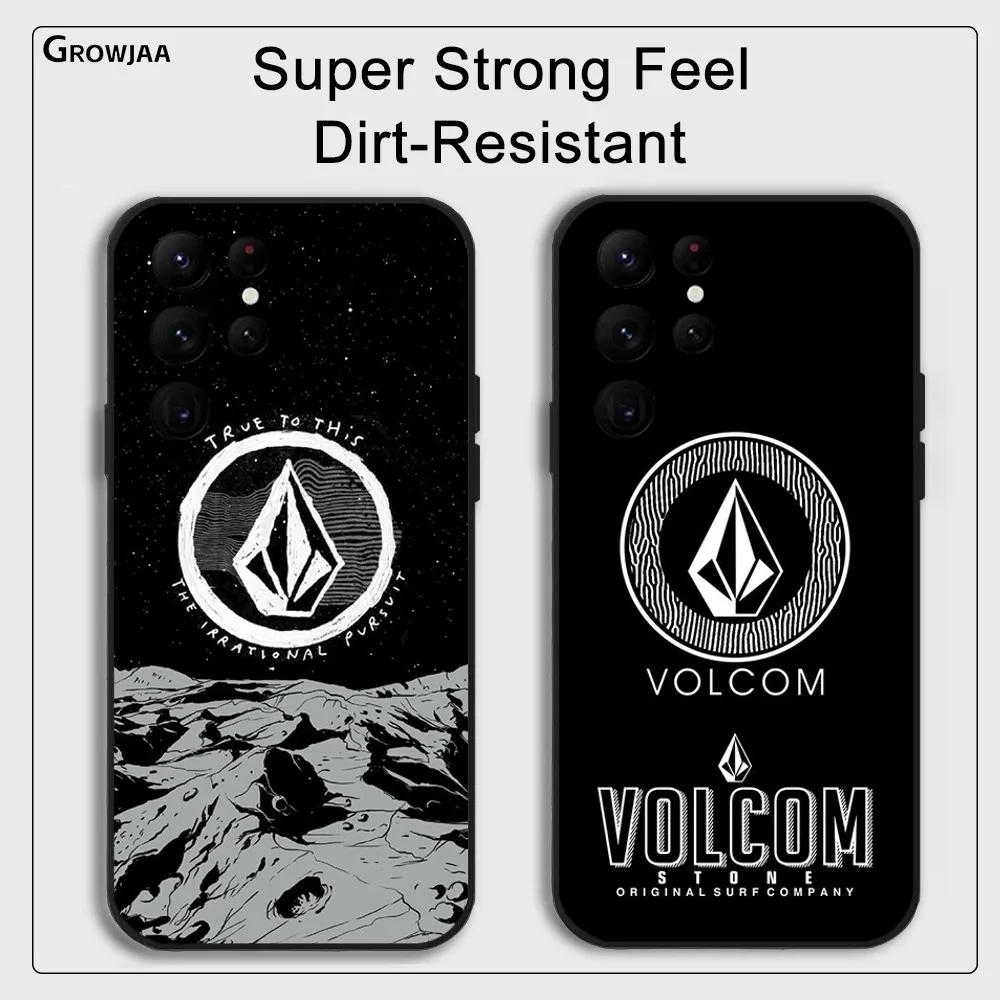 The latest Fashion V-VolcomS Phone Case for Samsung Galaxy S24 Ultra S22 S23 Ultra S21 S20 5G Protective Silicone TPU Funda