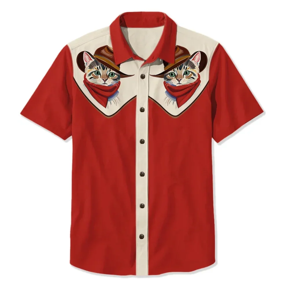 Men's Shirt Summer Casual Fashion Short Sleeved Shirt Men Loose Breathable Hawaiian Shirt Man Casual Men's Clothing