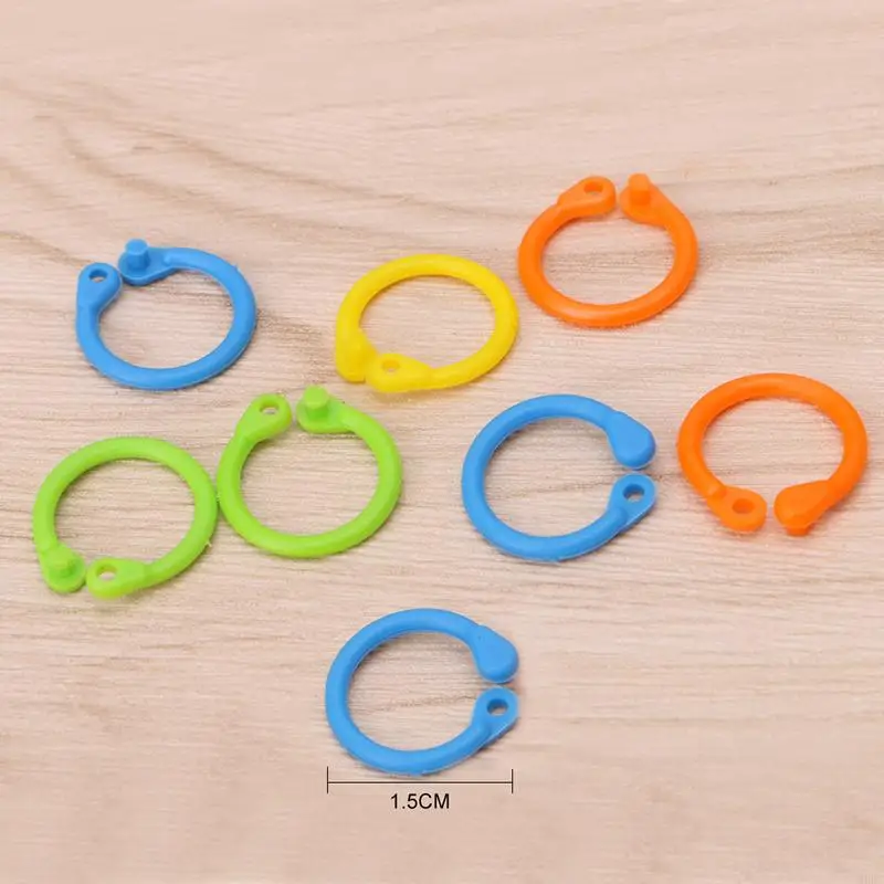 H9EC 100PCS Kolorowe markery ściegów dzianinowych