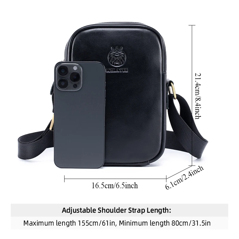 Casual Men's Shoulder Bags Business Messenger Bag high-Quality Men's Genuine Leather crossbody bag Mini Pocket