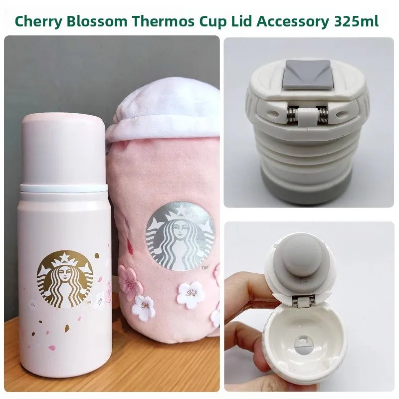 Tapa de Plástico Hermética Universal para Vaso Térmico de 325ml, Diseño Sakura Season Ice Flower Pink Cute Mark