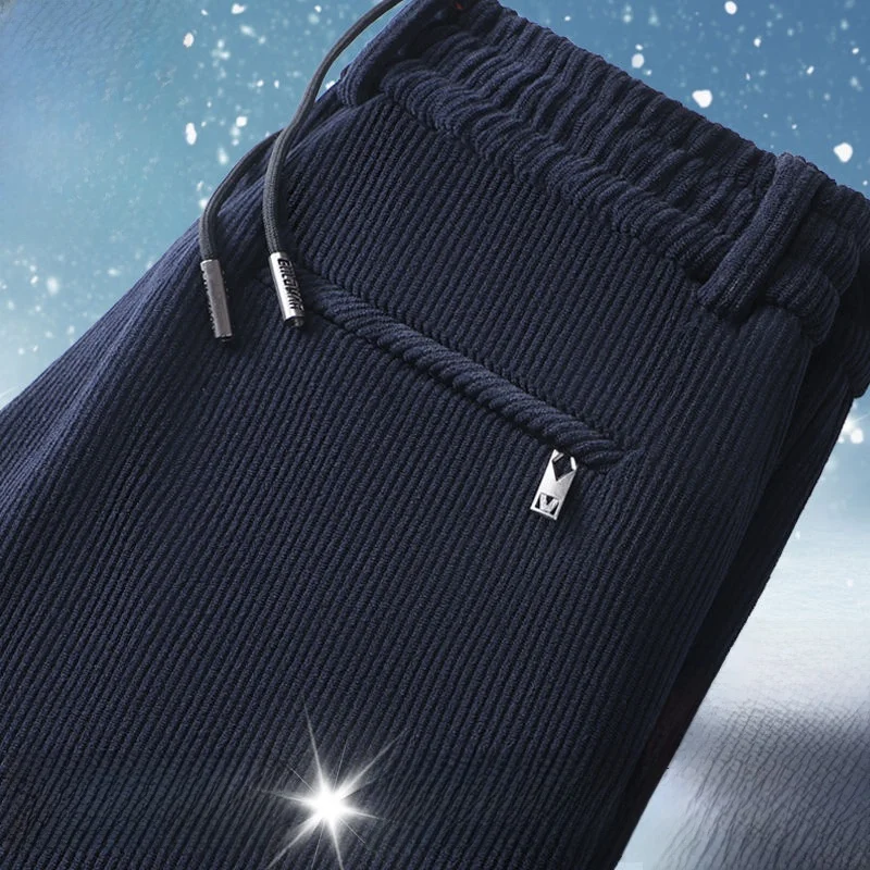 

Мужские повседневные брюки с подкладкой Fce, свободная посадка, осенне-зимняя верхняя одежда, теплая рабочая одежда, длинные брюки, новинка 2025, большие размеры