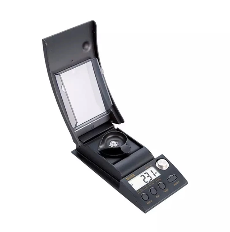 Tanita 1230, tragbare Edelsteinwaage, Mini-Diamantwaage mit Zugluftschild, faltbar, fester Einband, 0,01 Karat Präzision für Juweliere – Detail 2