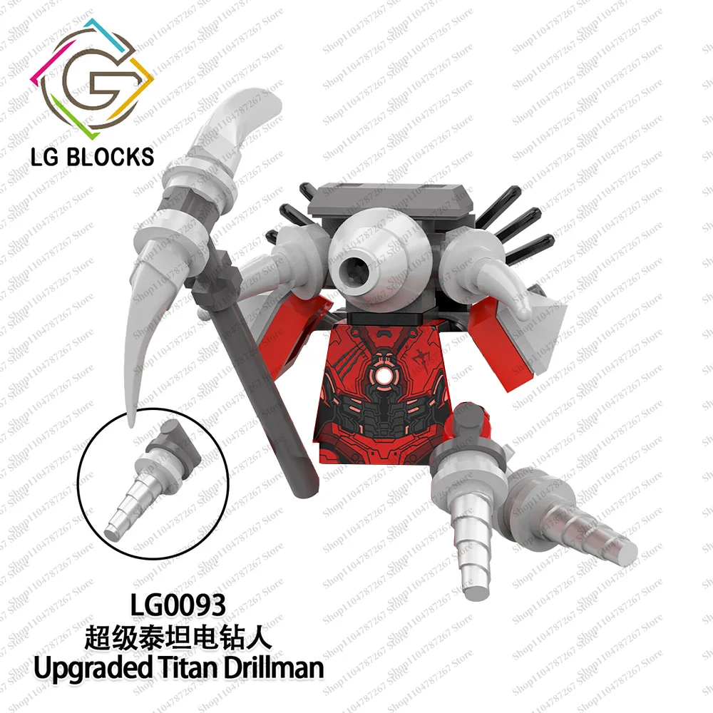 Hot selling toys Skibidi Toilet building block TV Man Microphone Man assembly model squares children brick toy gifts