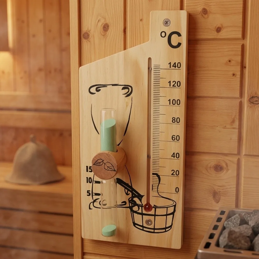 Accurate Sauna Temperature Reading High Temperature Monitor Sauna Temperature Gauge Sauna Thermometer Luxurious Golden Finish