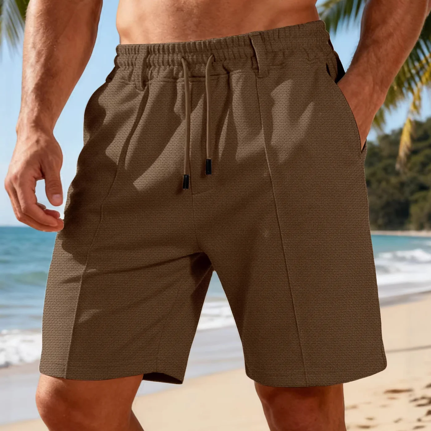 

Мужские летние спортивные свободные повседневные модные шорты с завязками и принтом ананасов, пляжные брюки для мужчин