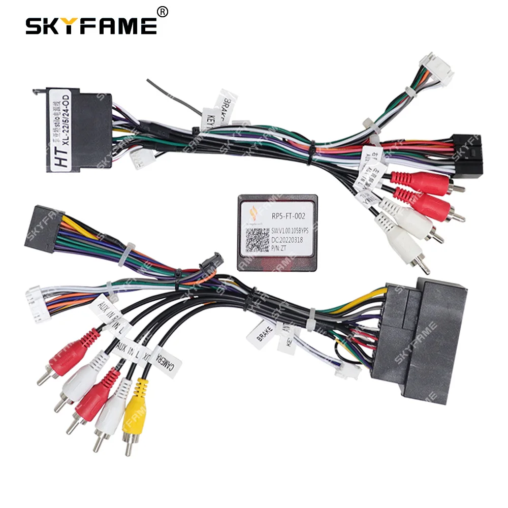 SKYFAME Xe 16pin Dây Adapter Xi Nhan Canbus Hộp Cho Fiat Ducato Đồng Hồ Dây Nhảy Xe Đạp Peugeot Boxer Đài Cáp FP5-FT-002