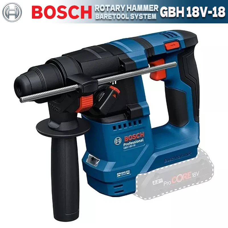 BOSCH GBH 18V-18 martillo rotativo inalámbrico taladro de impacto martillo SDS PLUS profesional 18V herramientas eléctricas sin escobillas GBH18V-18