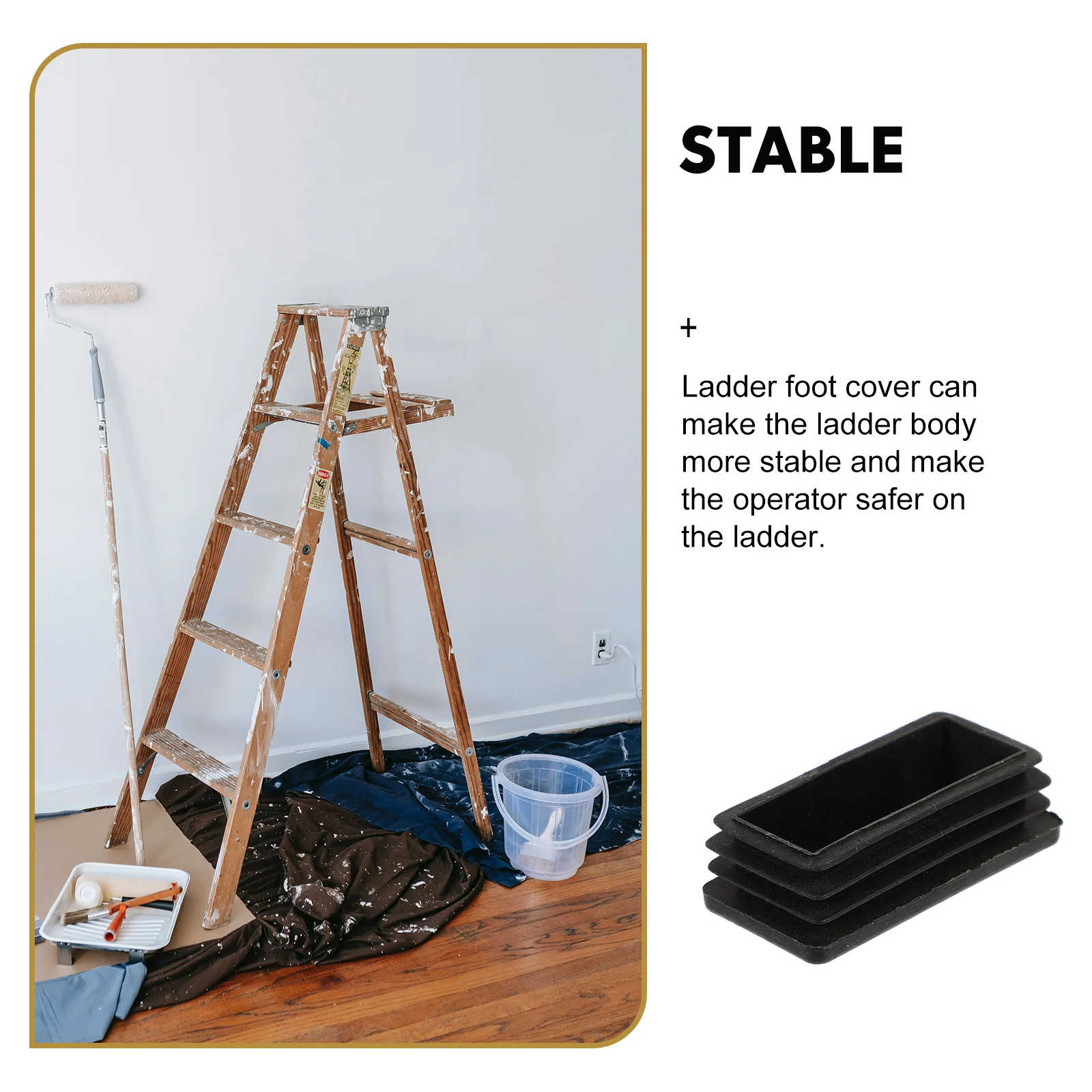 

4 Pcs Non-slip Mat Ladder Feet Anti-slip Cover Pads Telescoping Rubber Covers Protector Non-s Foot Leg Ladders for Home