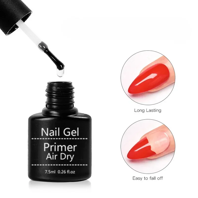 3pcs 15Ml Acrylic No-acid Primer Nail Art Set With Base Coat And Top Coat Soak Off Gel Nail Polish For Nail Art Design Tool Kit