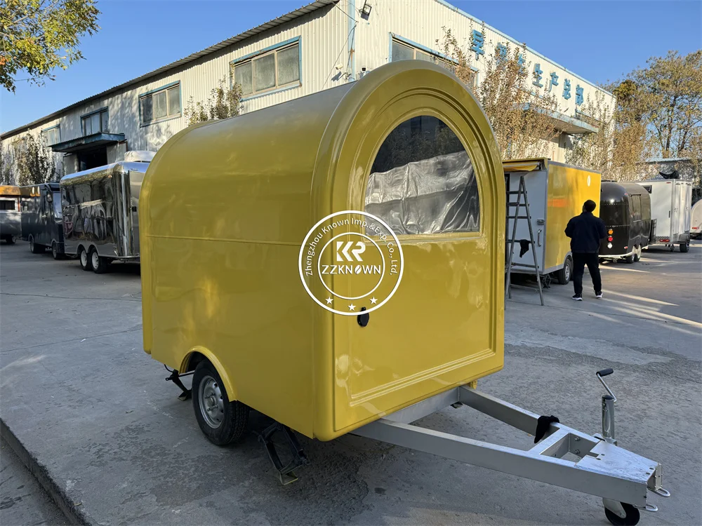 

Outdoor Mobile Food Trailer Concession Coffee Snack Cart Ice Cream Fast Food Truck Mobile Kitchen Hot Dog Cart