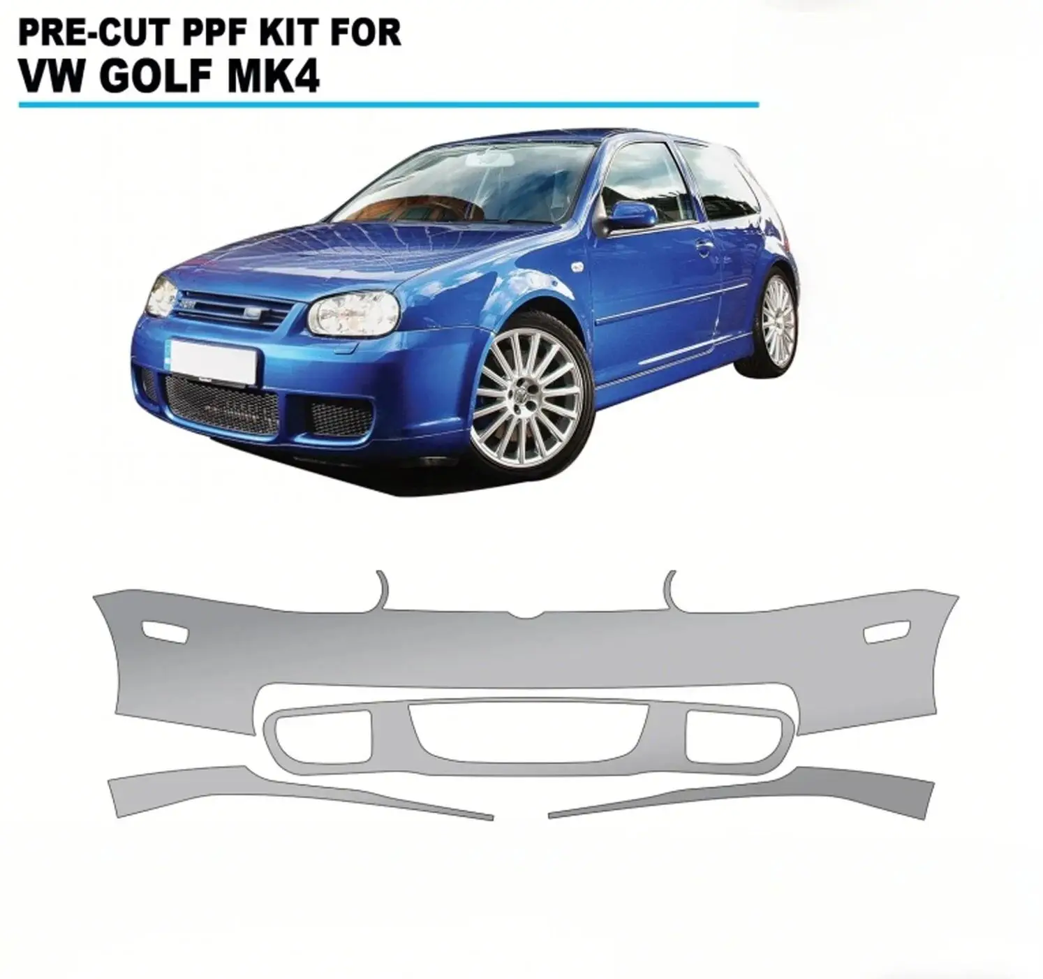 

For Volkswagen Golf mk4 R32 GTI 1997-2006 Pre-cut PPF TPU Paint Protection Film Clear Bra Body Anti-Scratch Resistant﻿