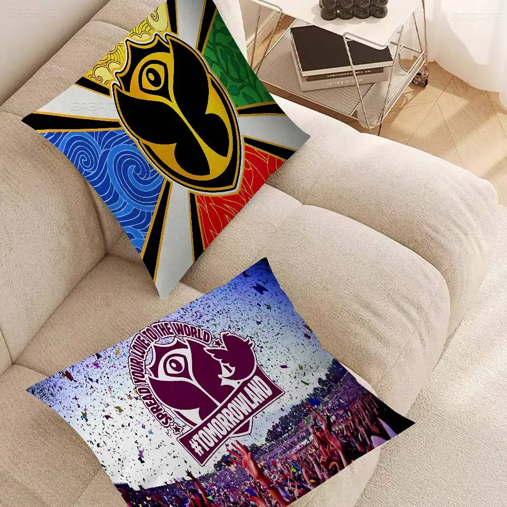 TOMORROWLAND Music Pillowcase toon Gift Cushion Cover Bedroom Home Sofa Chair Seat Decor pillow case