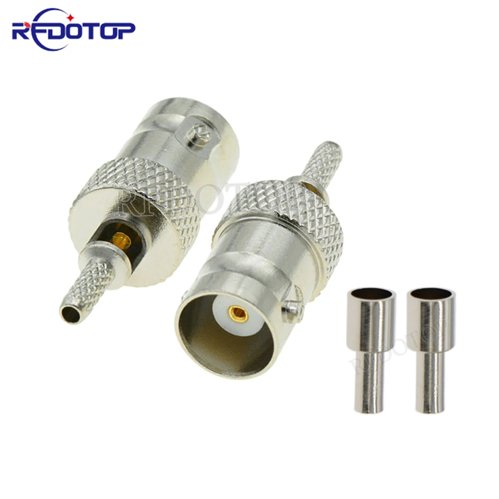 

10Pcs/Lot RG316 BNC Female Jack 50 Ohm RF Coax Connector Window Q9 Crimp for RG-316 RG174 LMR100 Cable