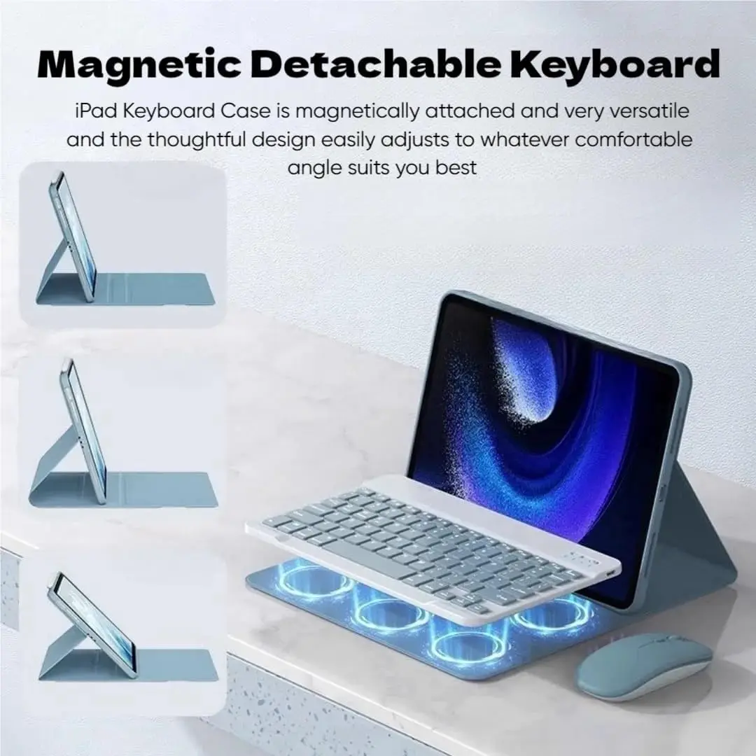 

Чехол с магнитной клавиатурой для Xiaomi Mipad 7 6 5 Pro с подсветкой Teclado для Redmi Pad Pro 12,1 Pad SE Pad2 11-дюймовые Bluetooth-клавиатуры