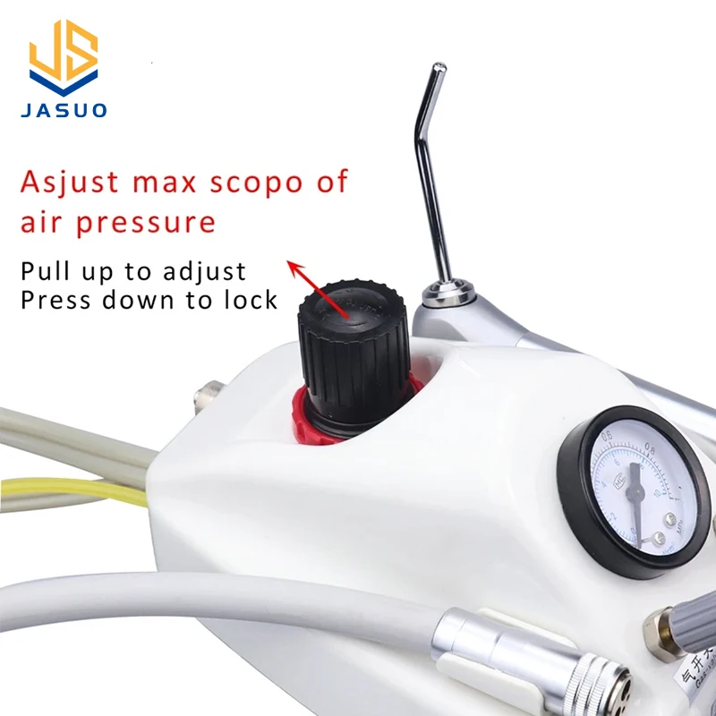 Dental Portable Turbine Unit Work With Air Compressor 3 Way Syringe 2/4 Holes Teeth Whitening Equipment Plastic Shell Dentistry