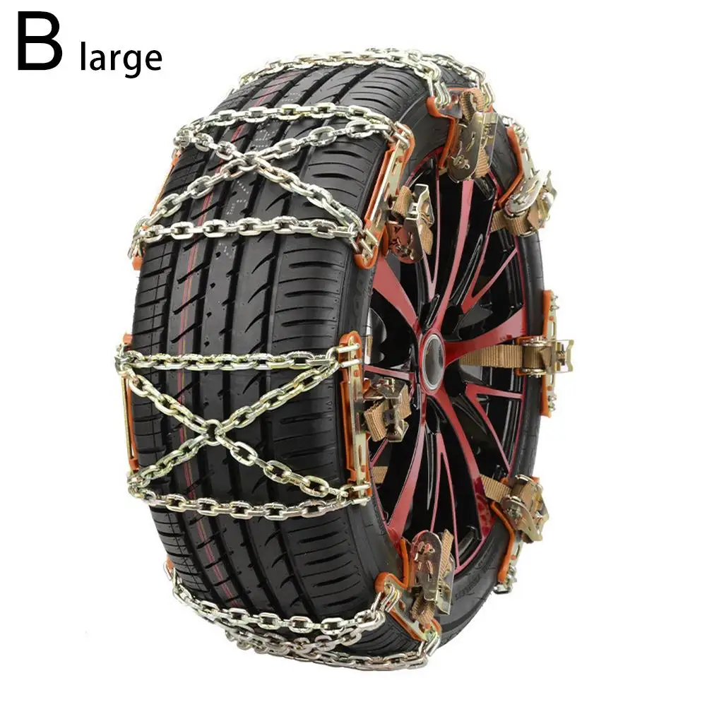 Car Tire Anti-skid Chains Winter Vehicle Anti-skid Plus Thick Ice Chain Adjustable Universal Chains And Emergency Chain Mud F0K6